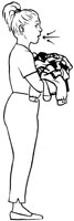 Inhale as you stand up from a stooping position.